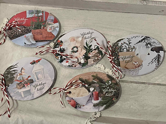 Jólamerkispjöld / ofurlítil jólakort á pakkann